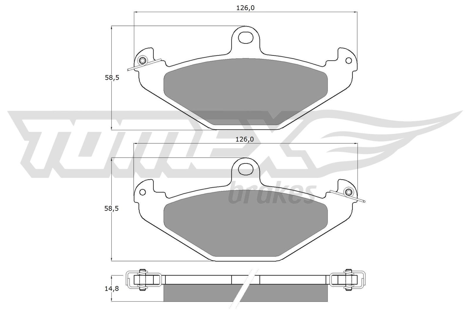 Sada brzdových platničiek kotúčovej brzdy TOMEX Brakes